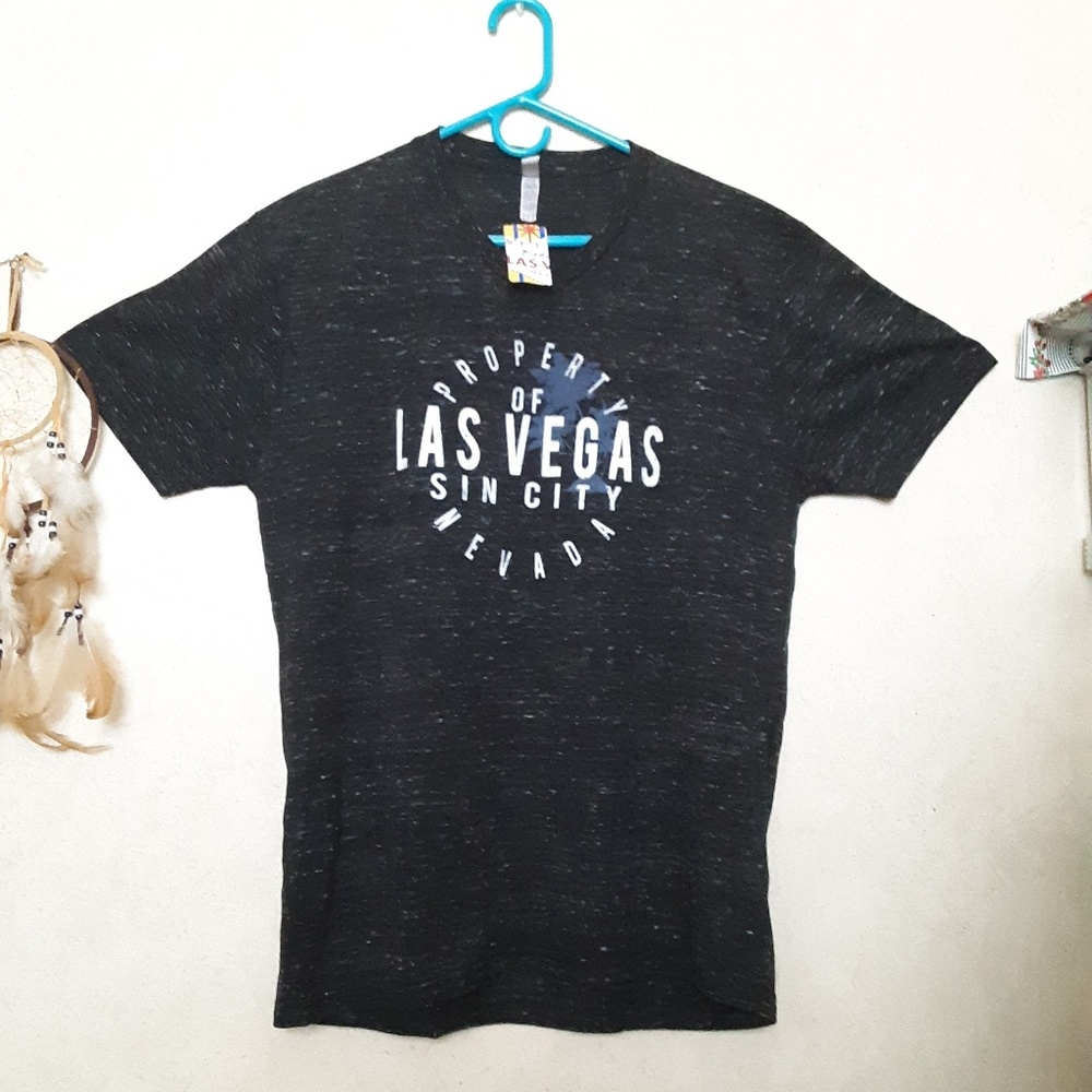 Mens marble v-neck T Las Vegas